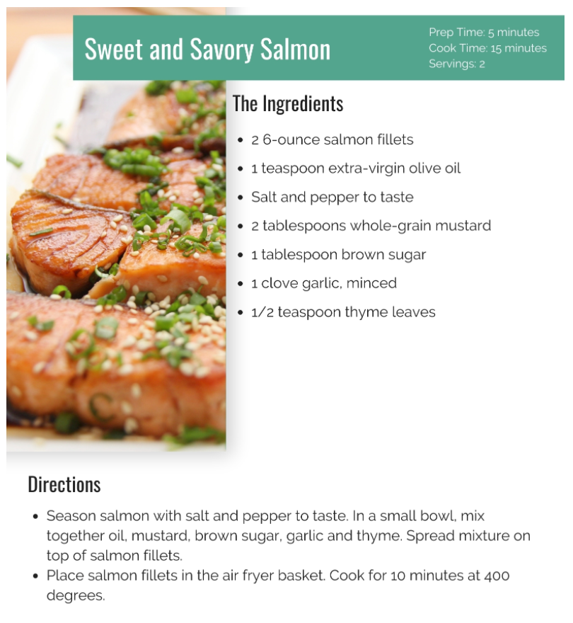Click image for larger version.&nbsp;

Name:	Salmon Recipe.PNG&nbsp;
Views:	29514&nbsp;
Size:	624.0 KB&nbsp;
ID:	132